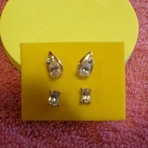 Goldtone Cubic Zirconia earrings